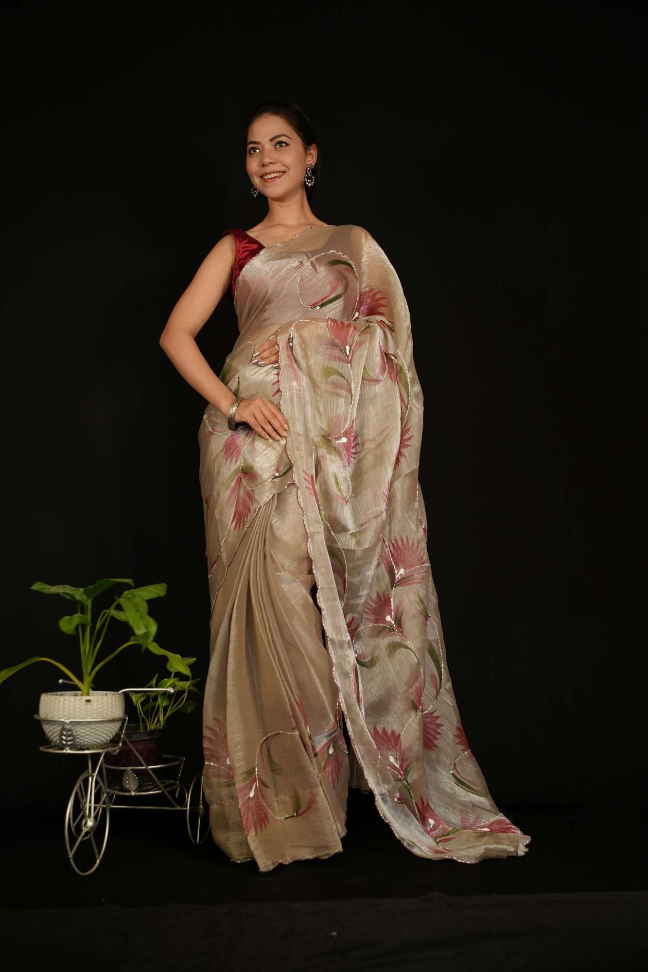 Ready to Wear One Minute Sarees Prestitched Sarees customised Plus Size