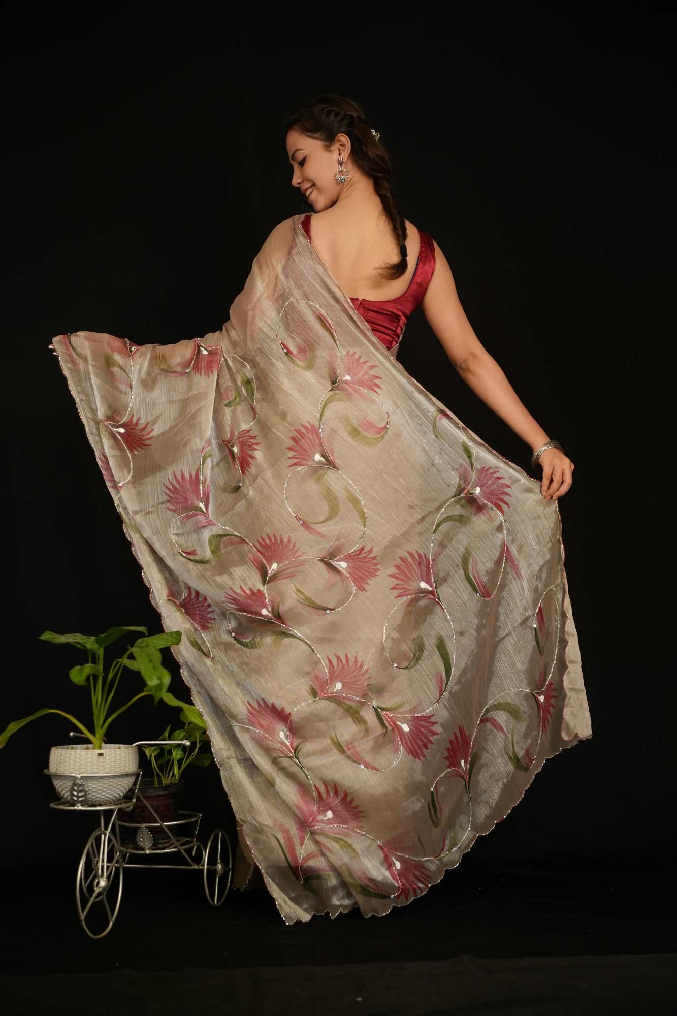 Ready to Wear One Minute Sarees Prestitched Sarees customised Plus Size