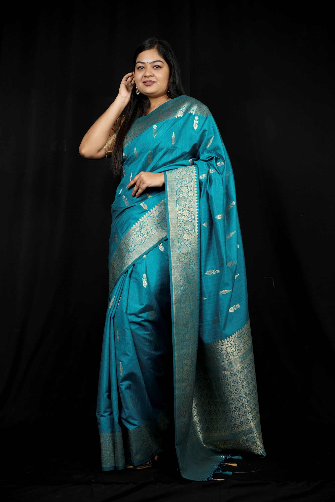 Motka Silk With Handloom Zari Work Ready To Wear Saree