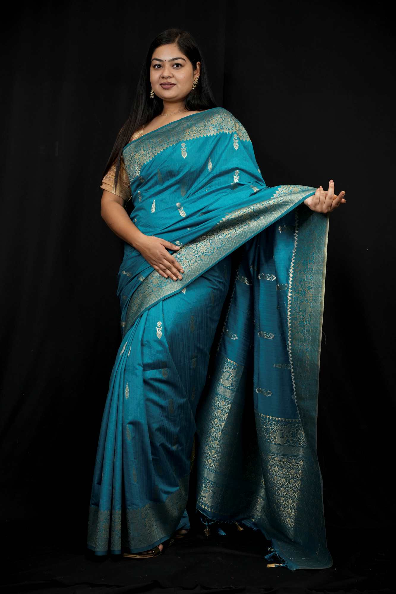 Motka Silk With Handloom Zari Work Ready To Wear Saree