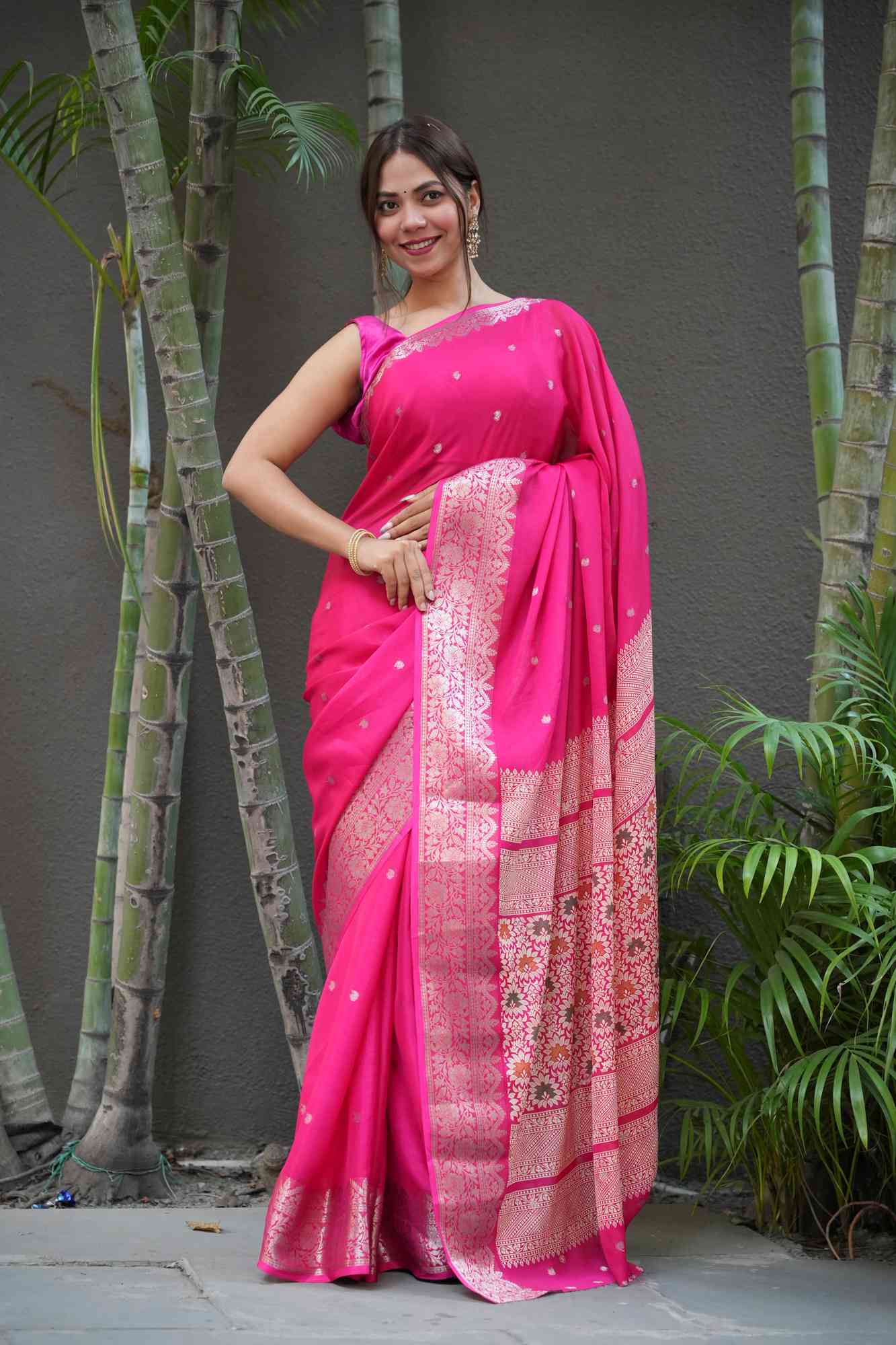 Meenakari weave weave Ready To Wear Saree