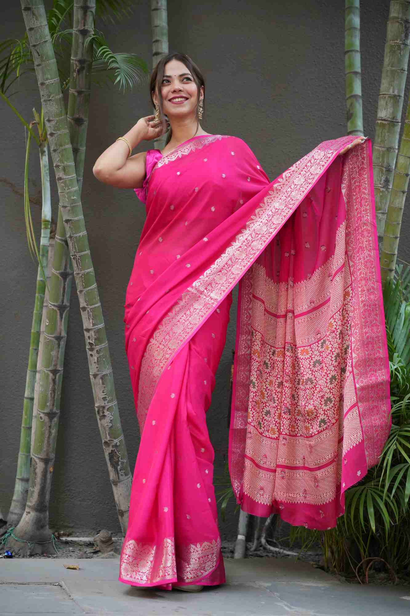 Meenakari weave weave Ready To Wear Saree