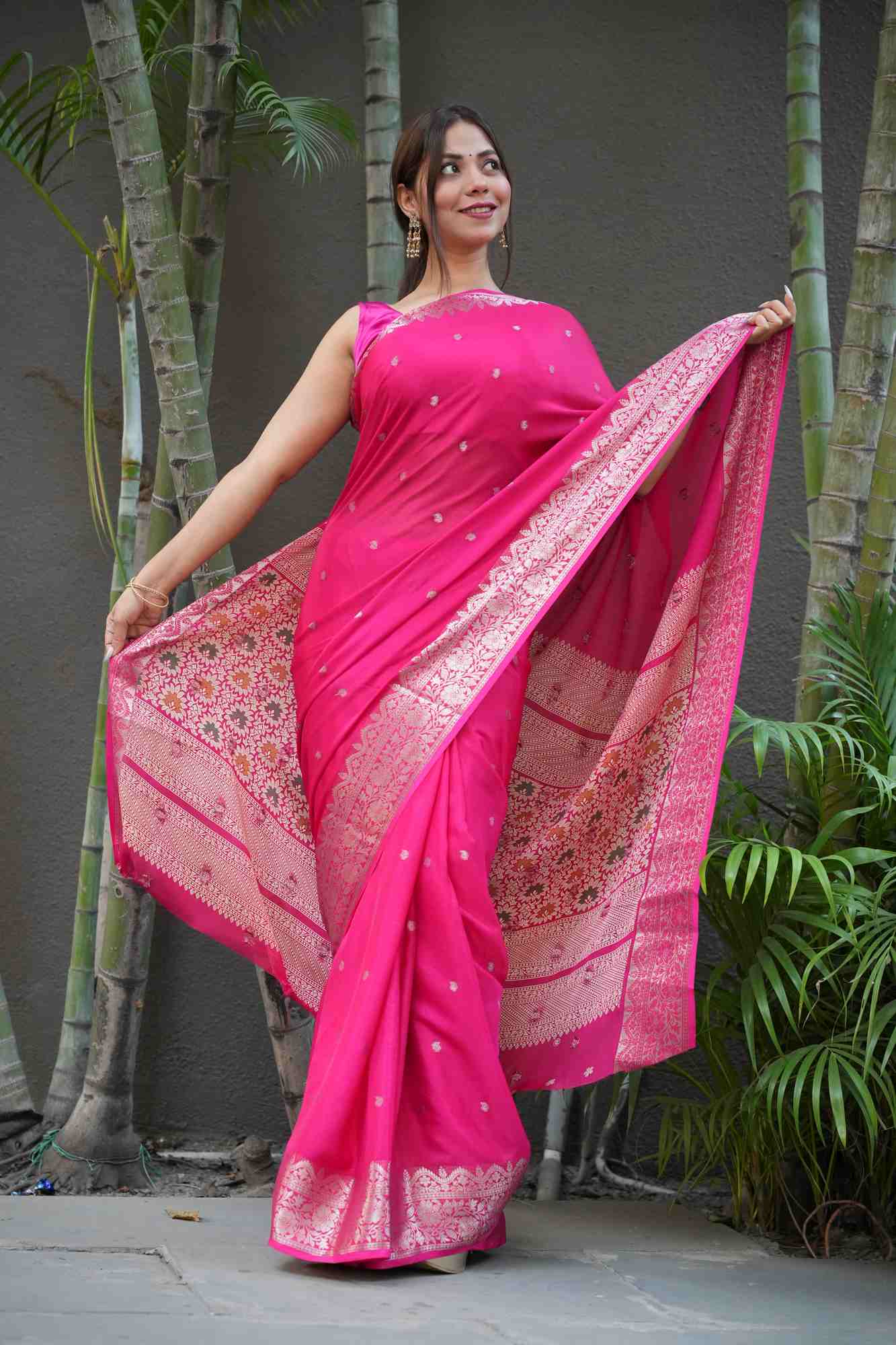 Meenakari weave weave Ready To Wear Saree