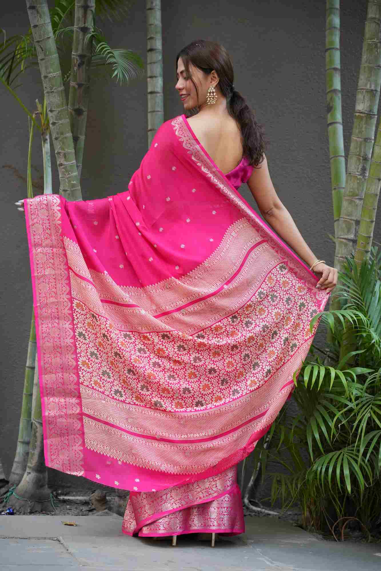 Meenakari weave weave Ready To Wear Saree