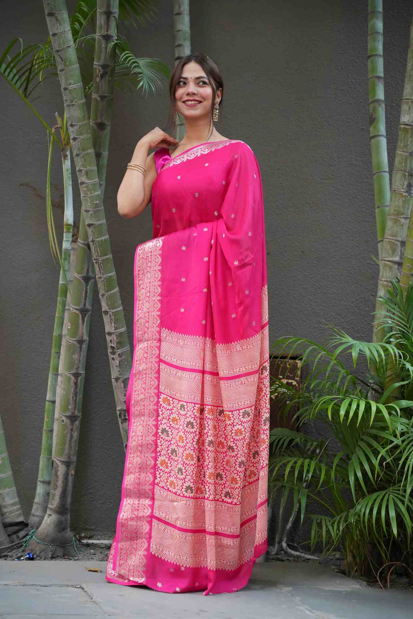 Meenakari weave weave Ready To Wear Saree