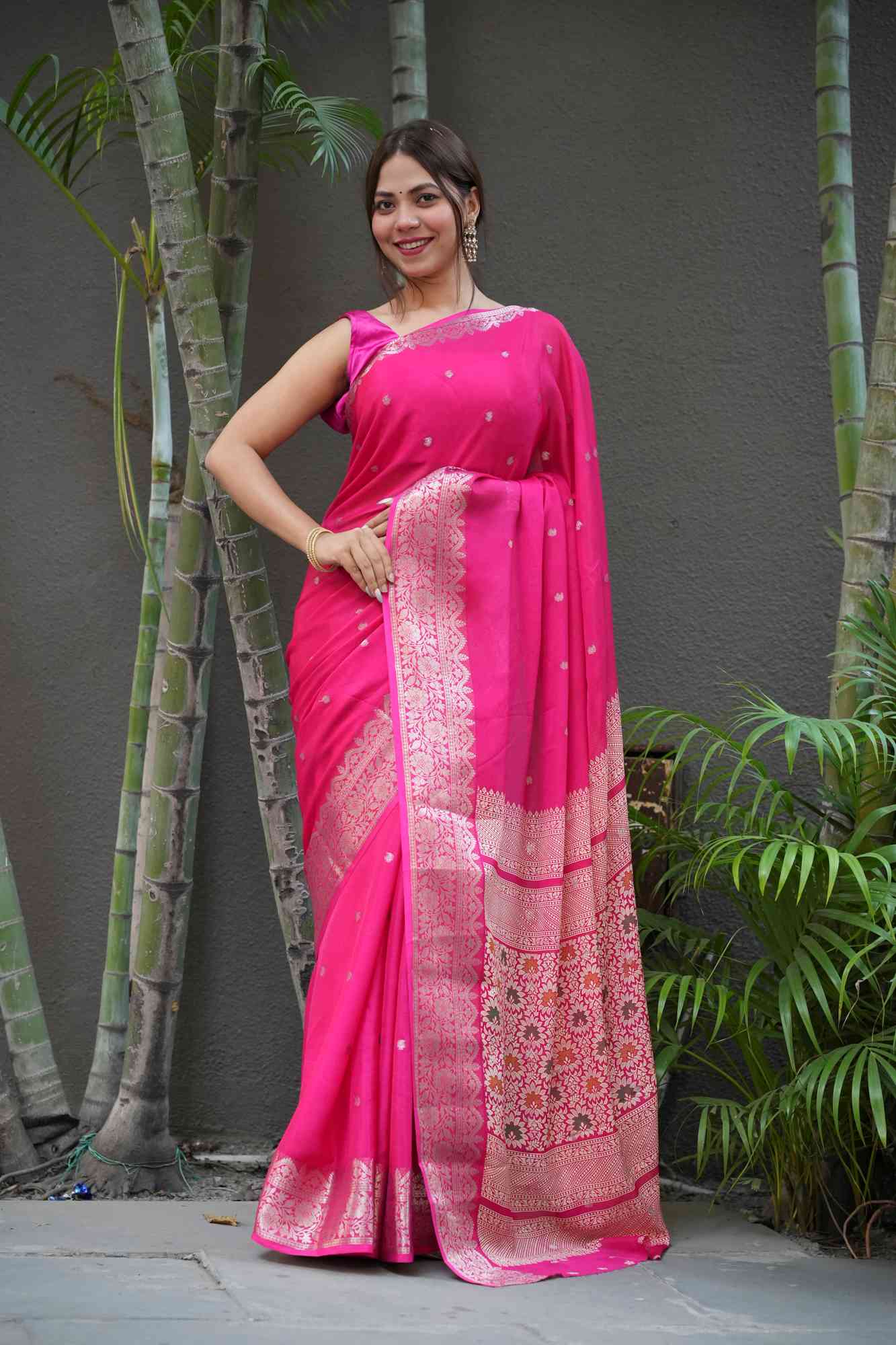 Meenakari weave weave Ready To Wear Saree