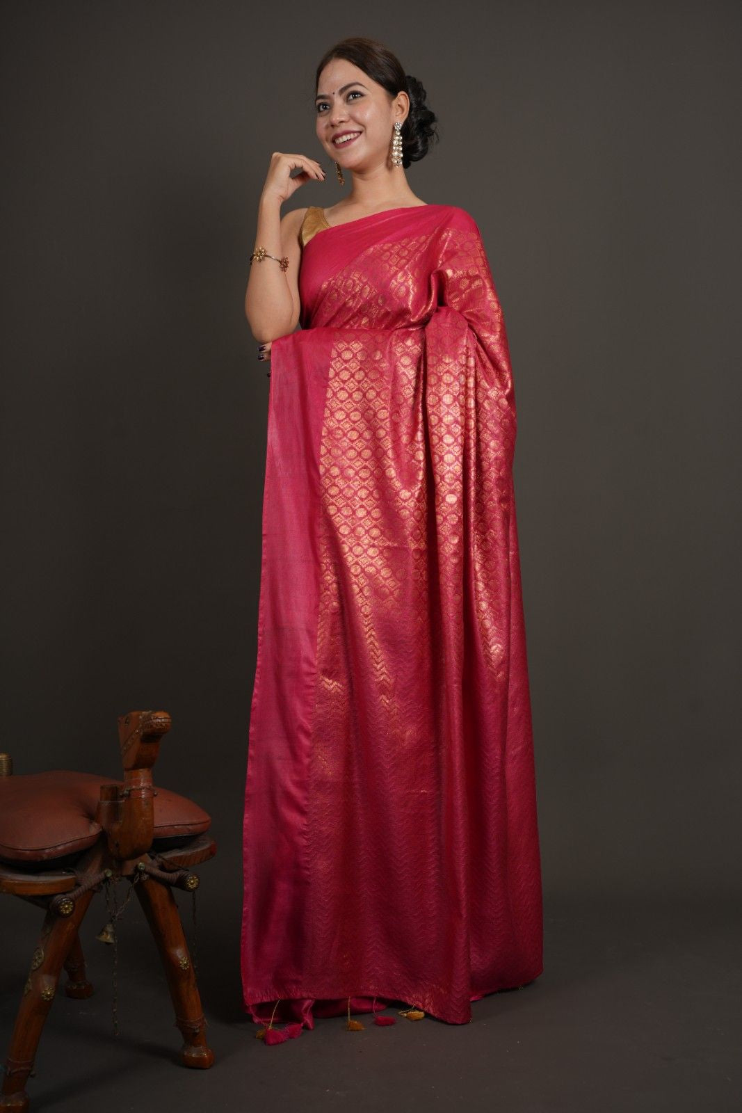 Ready to Wear One Minute Sarees Prestitched Sarees customised Plus Size