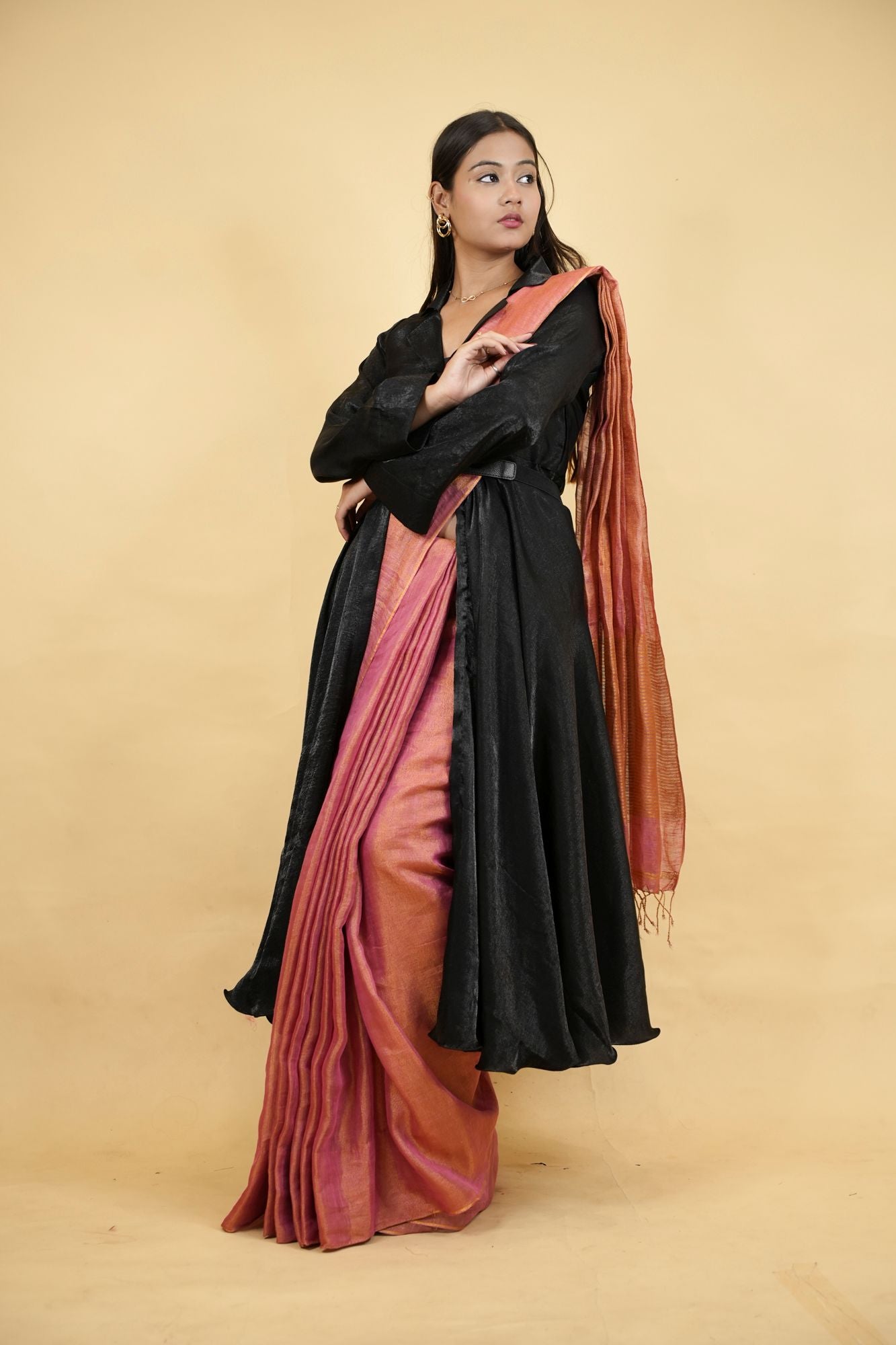 Long Jacket style designer blouse with full sleeve