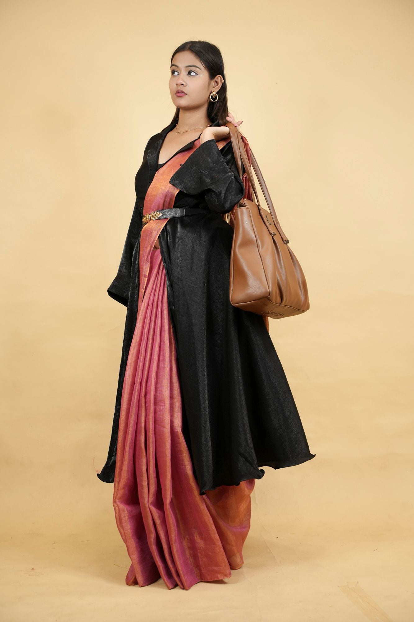 Long Jacket style designer blouse with full sleeve