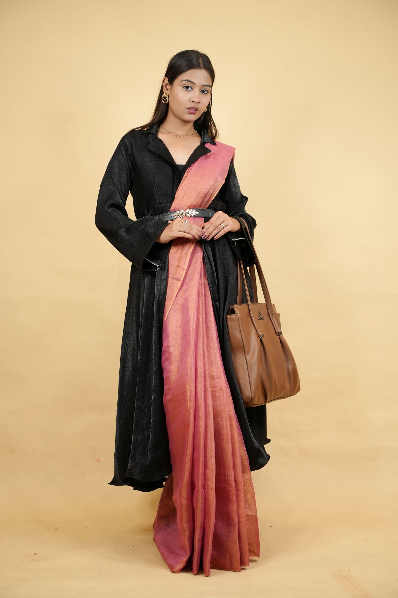 Long Jacket style designer blouse with full sleeve