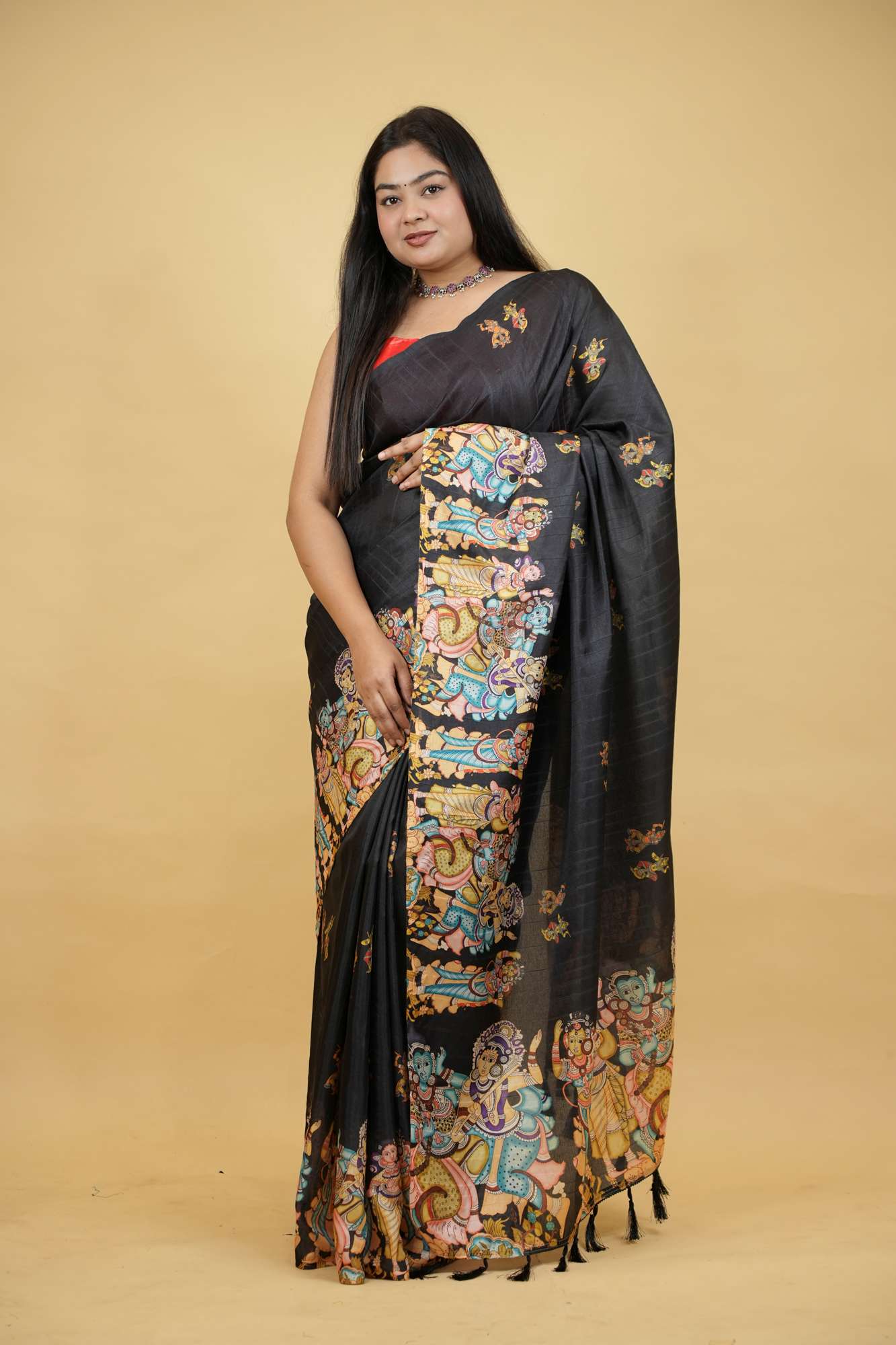 Pattachitra prestitched saree