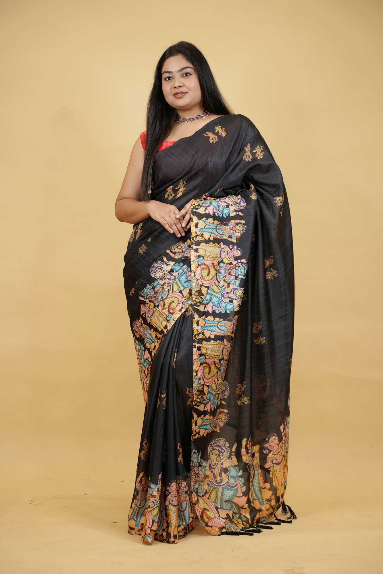Pattachitra prestitched saree