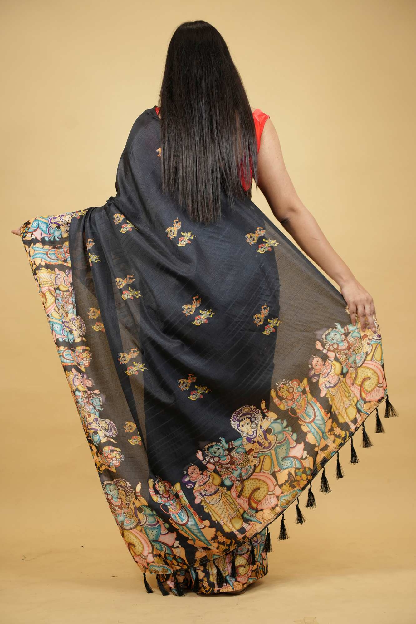 Pattachitra prestitched saree