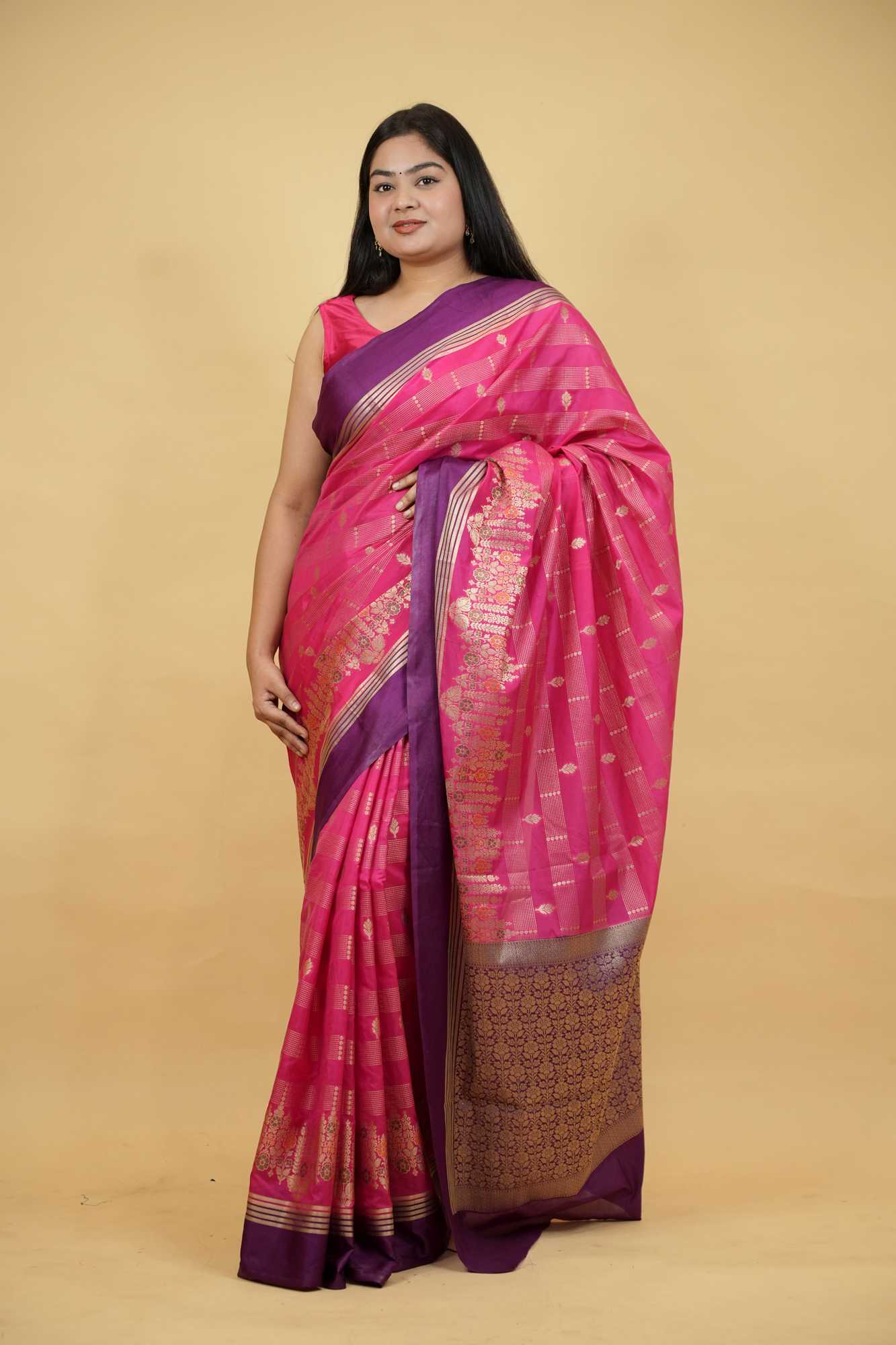 Meenakari with All-Over Buti Weave and Zari Work Ready To wear Saree