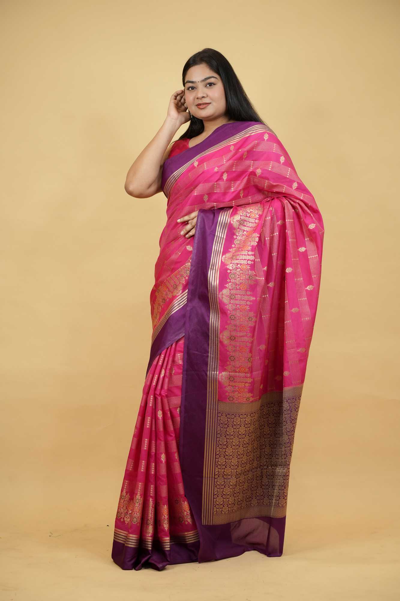 Meenakari with All-Over Buti Weave and Zari Work Ready To wear Saree