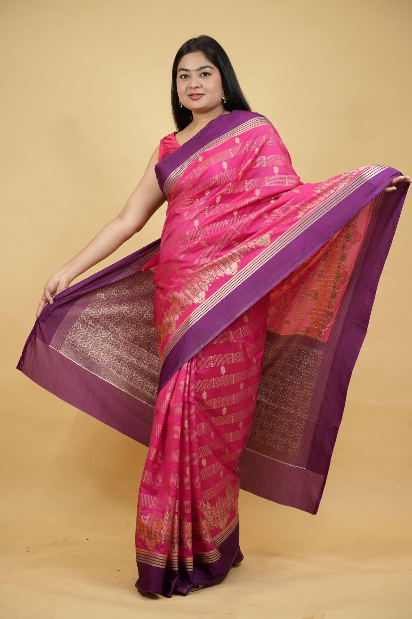 Meenakari with All-Over Buti Weave and Zari Work Ready To wear Saree