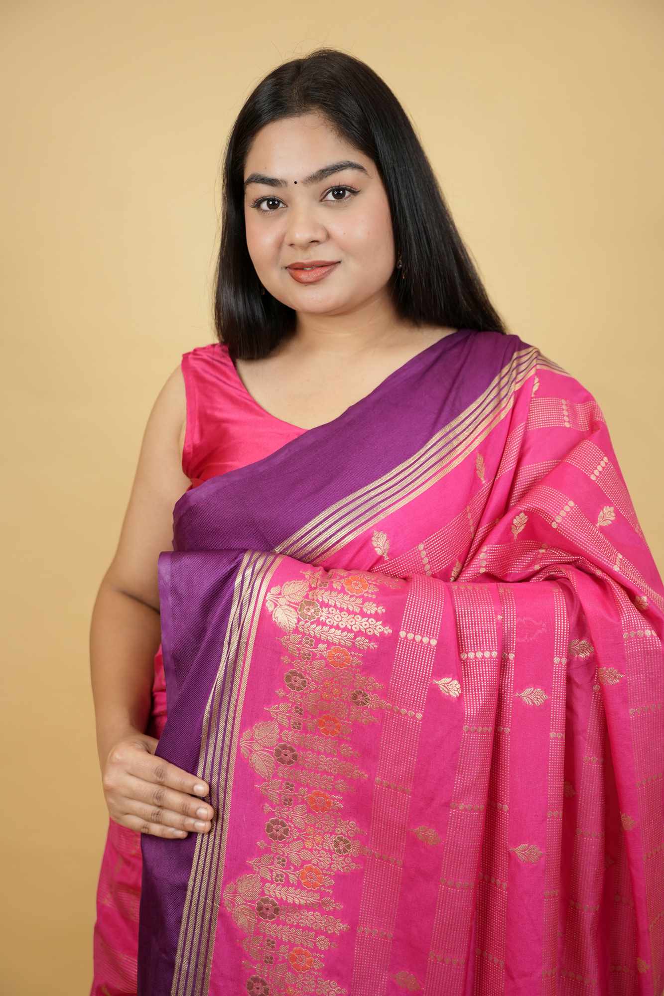 Meenakari with All-Over Buti Weave and Zari Work Ready To wear Saree