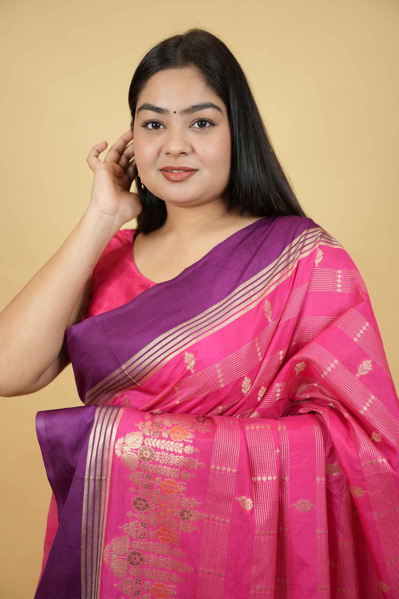 Meenakari with All-Over Buti Weave and Zari Work Ready To wear Saree