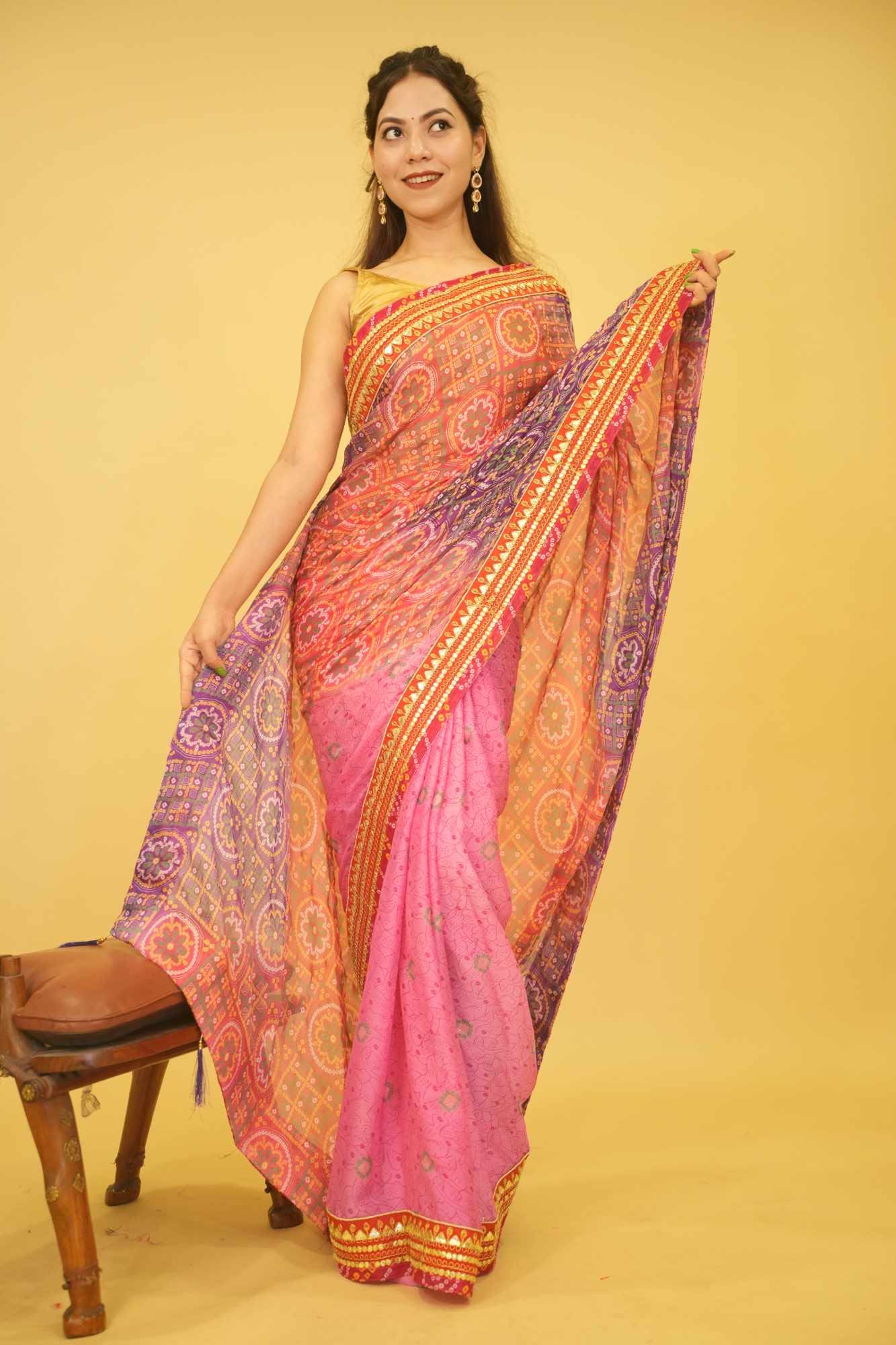 Ready to Wear One Minute Sarees Prestitched Sarees customised Plus Size