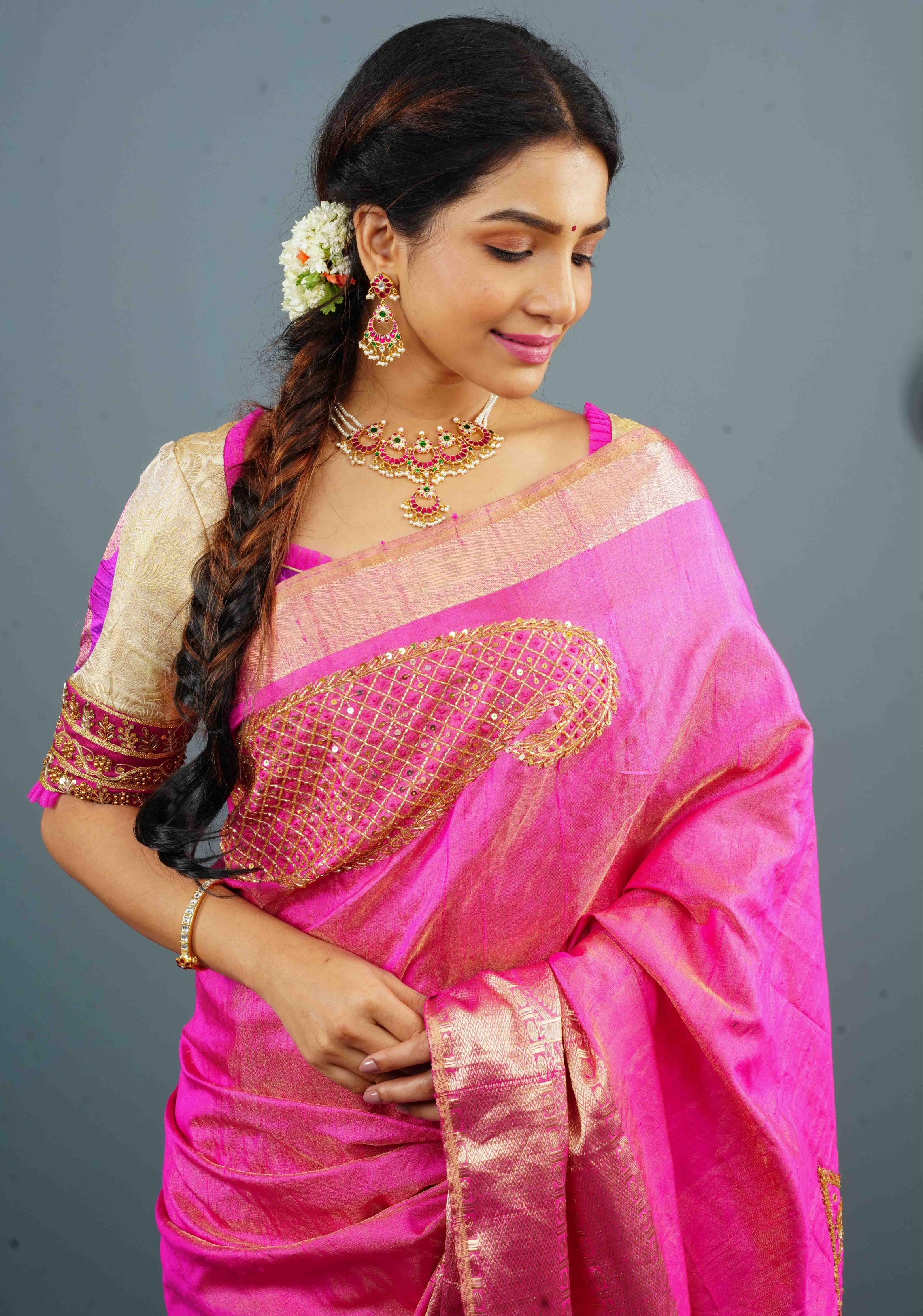 Ahmedabadi kundan Chand Jadau Necklace and Earrings Set | SHOBITAM