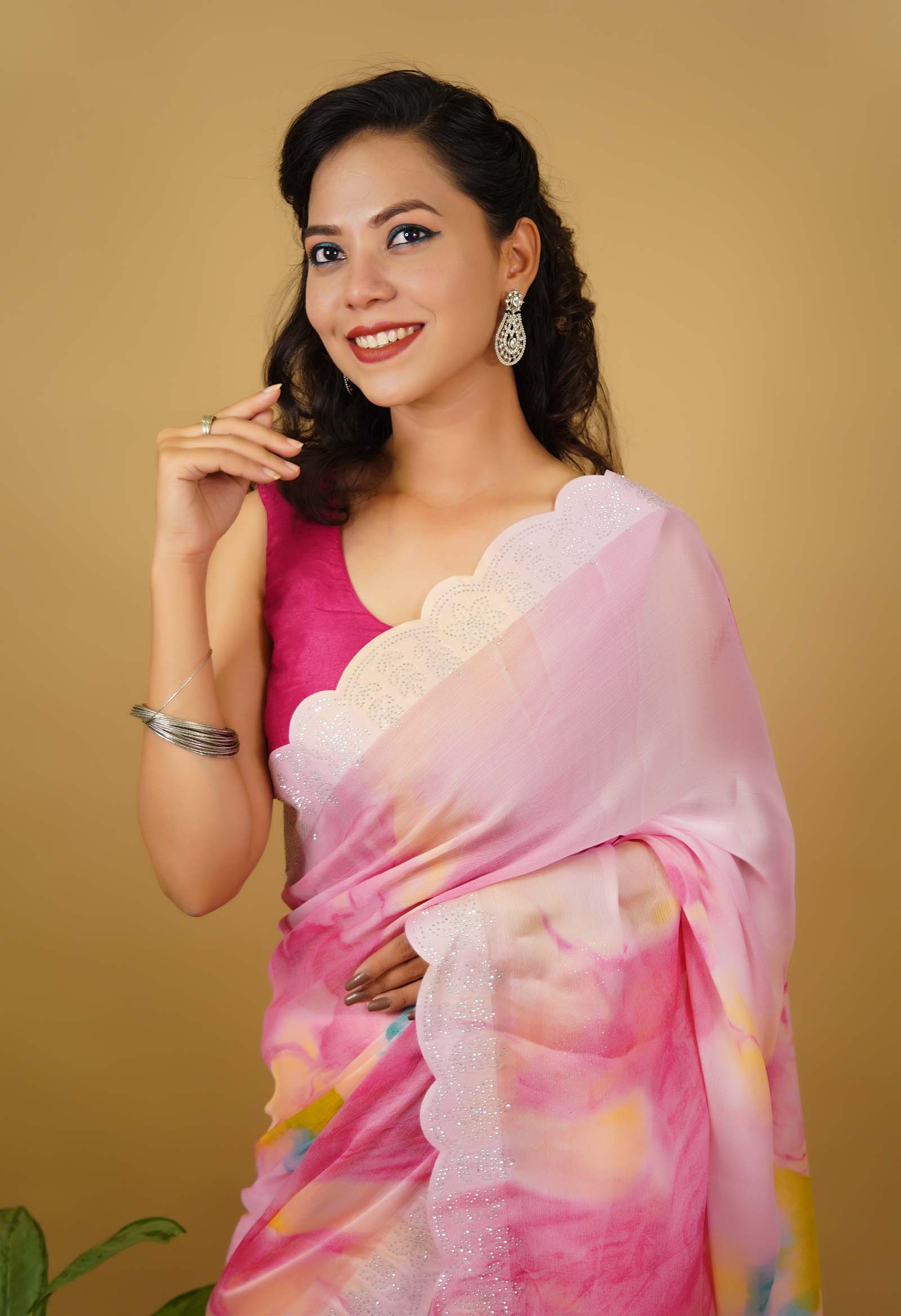 Ready to Wear One Minute Sarees Prestitched Sarees customised Plus Size