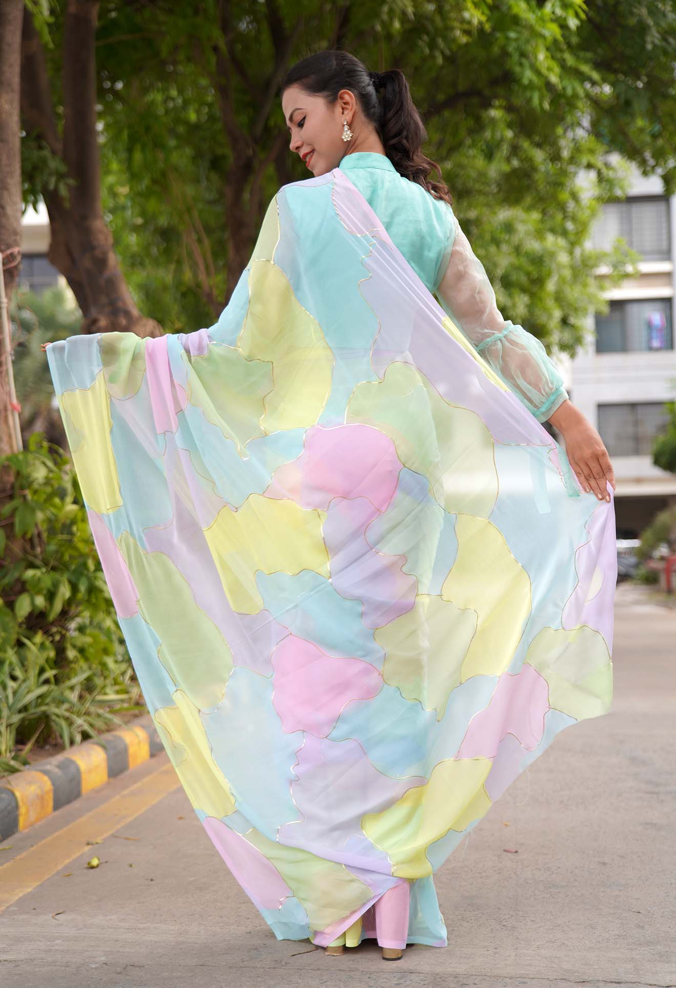 Ready to Wear One Minute Sarees Prestitched Sarees customised Plus Size