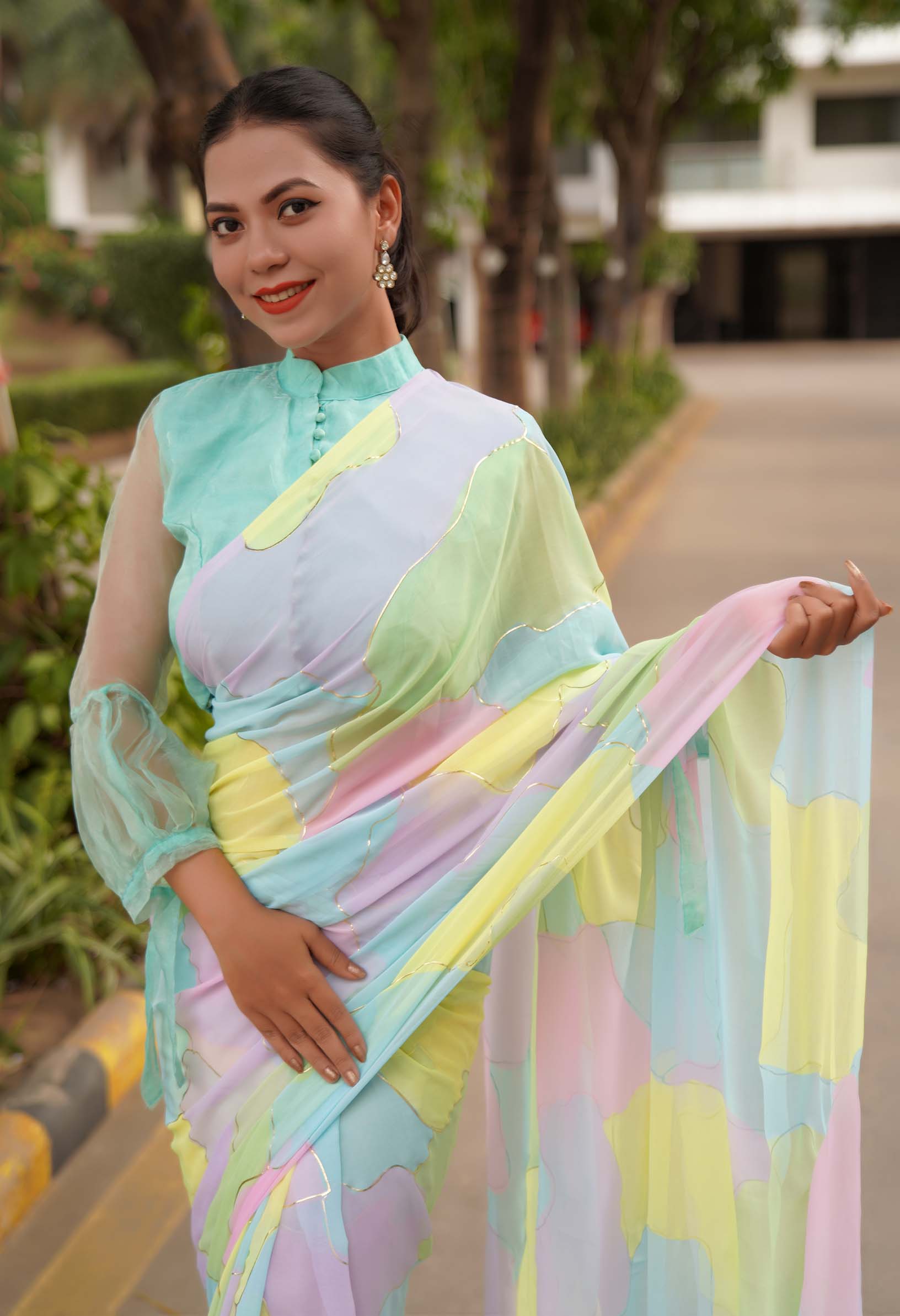 Ready to Wear One Minute Sarees Prestitched Sarees customised Plus Size