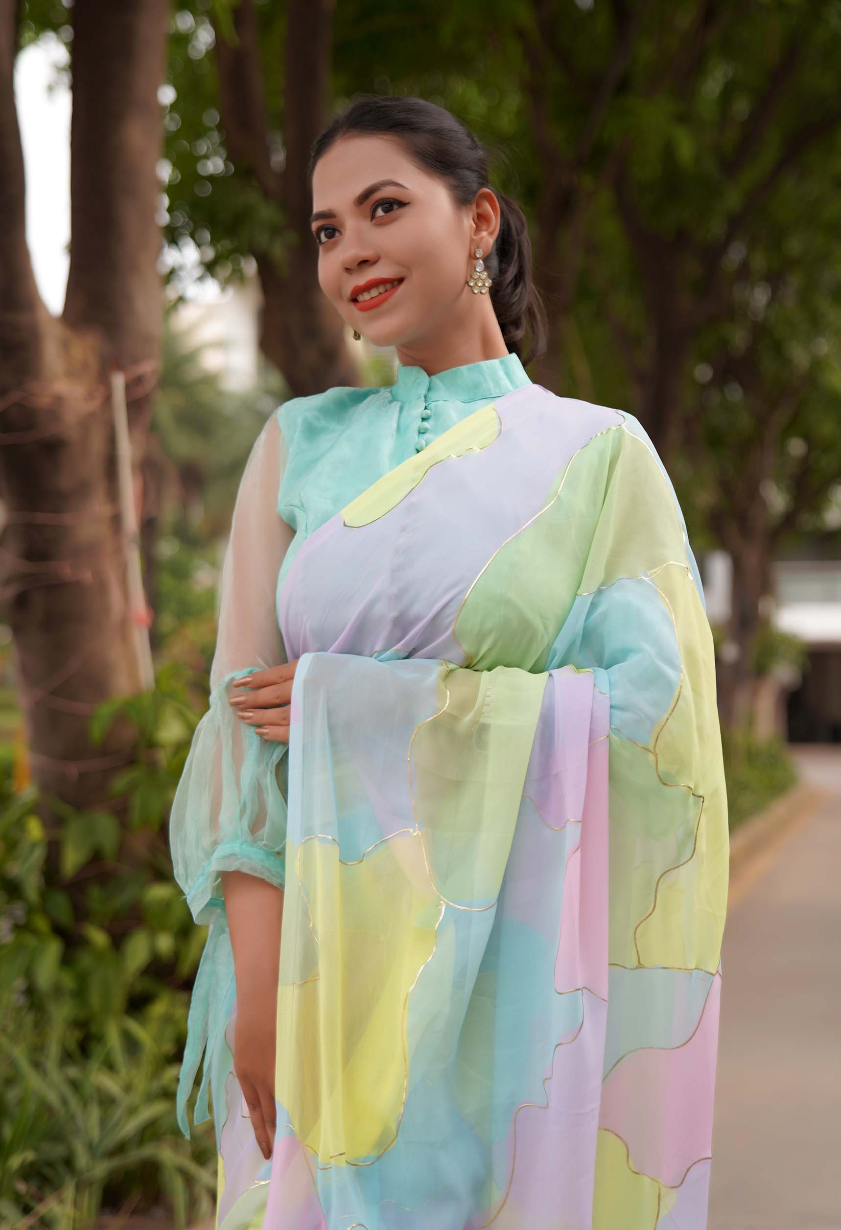 Ready to Wear One Minute Sarees Prestitched Sarees customised Plus Size