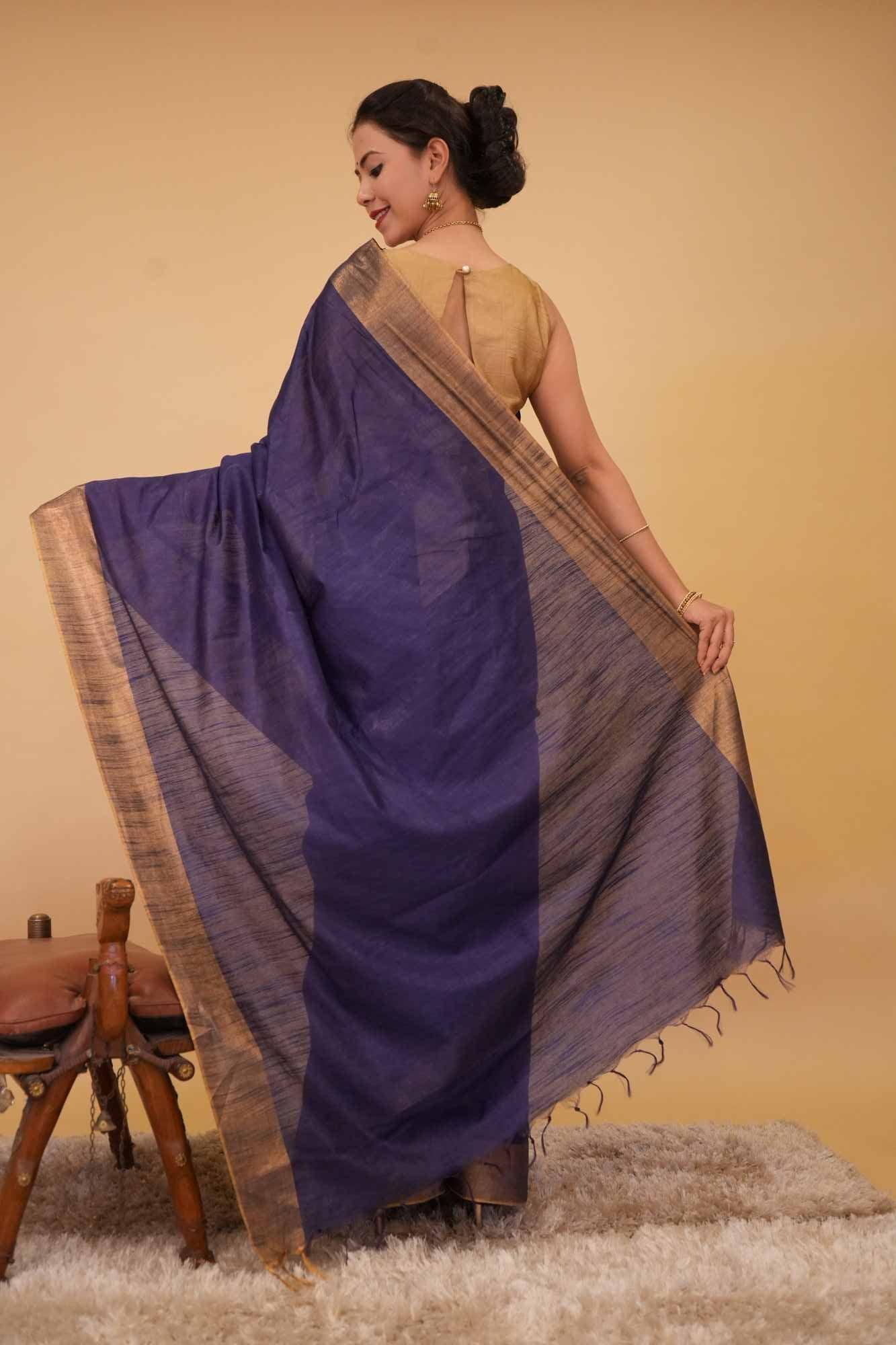 Premium Bapta silk with Zari Border – A Masterpiece Wrap in one minute saree