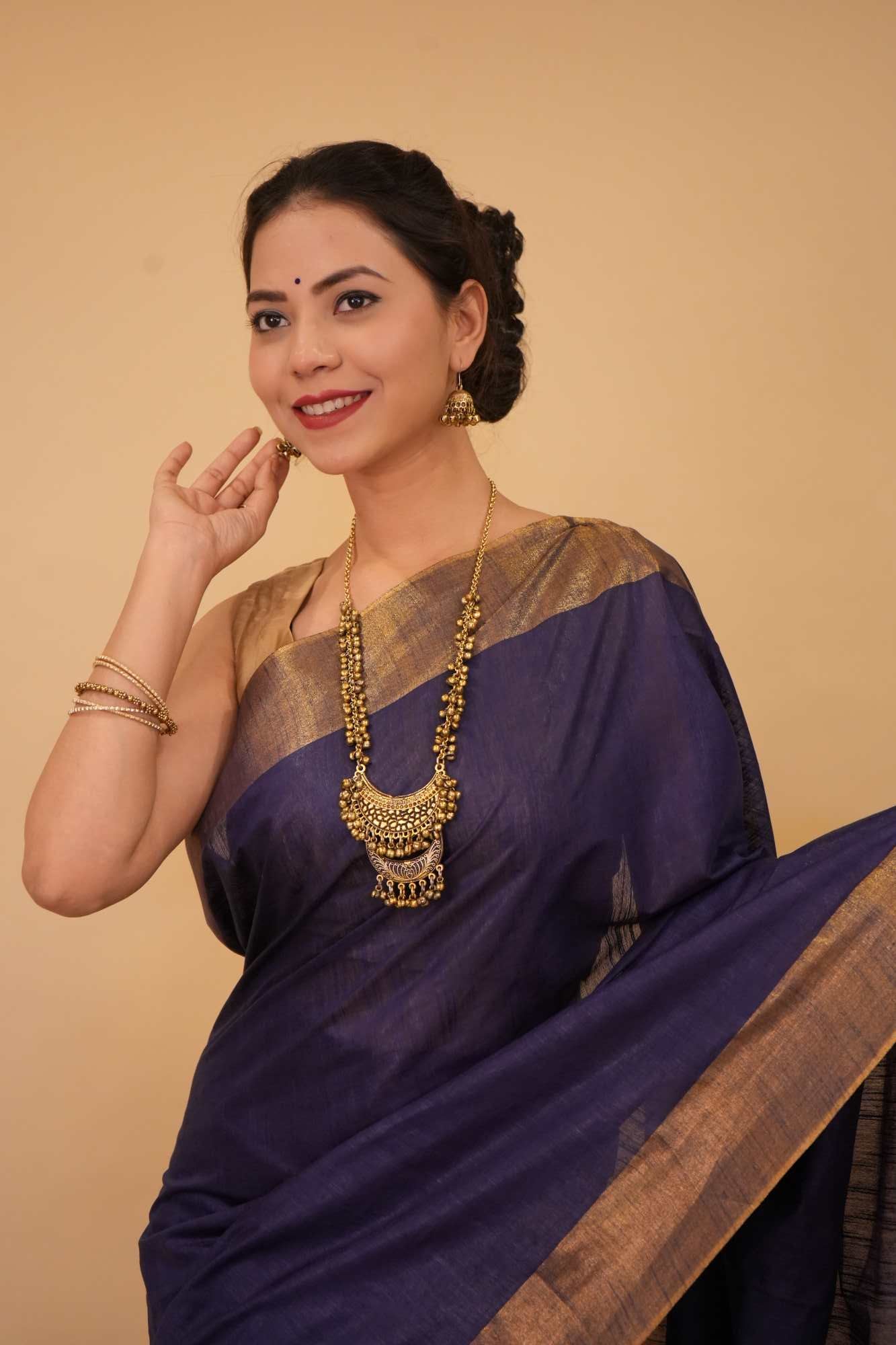 Premium Bapta silk with Zari Border – A Masterpiece Wrap in one minute saree