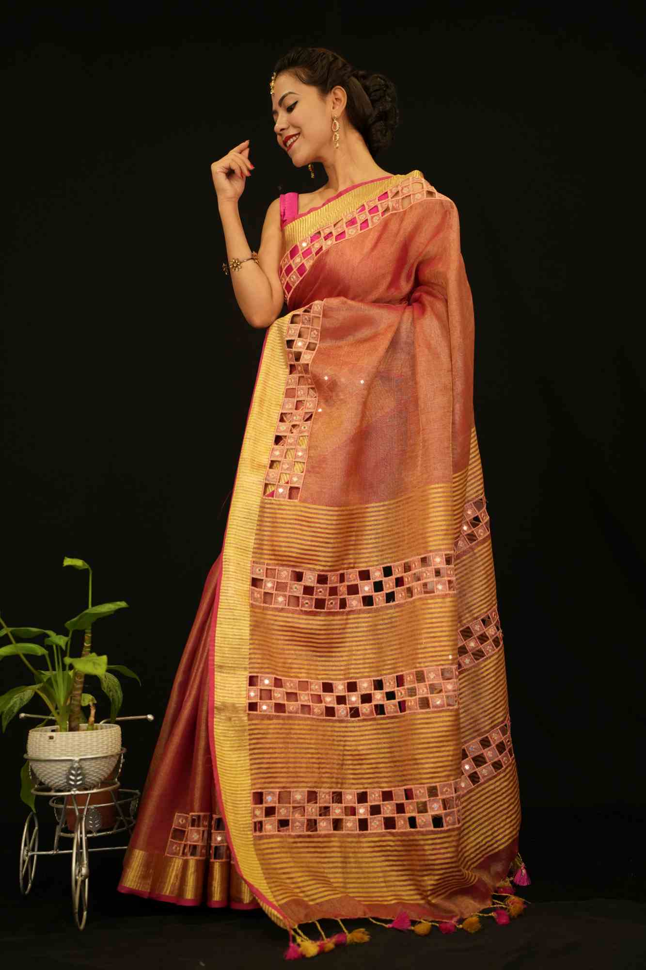 Ready to Wear One Minute Sarees Prestitched Sarees customised Plus Size