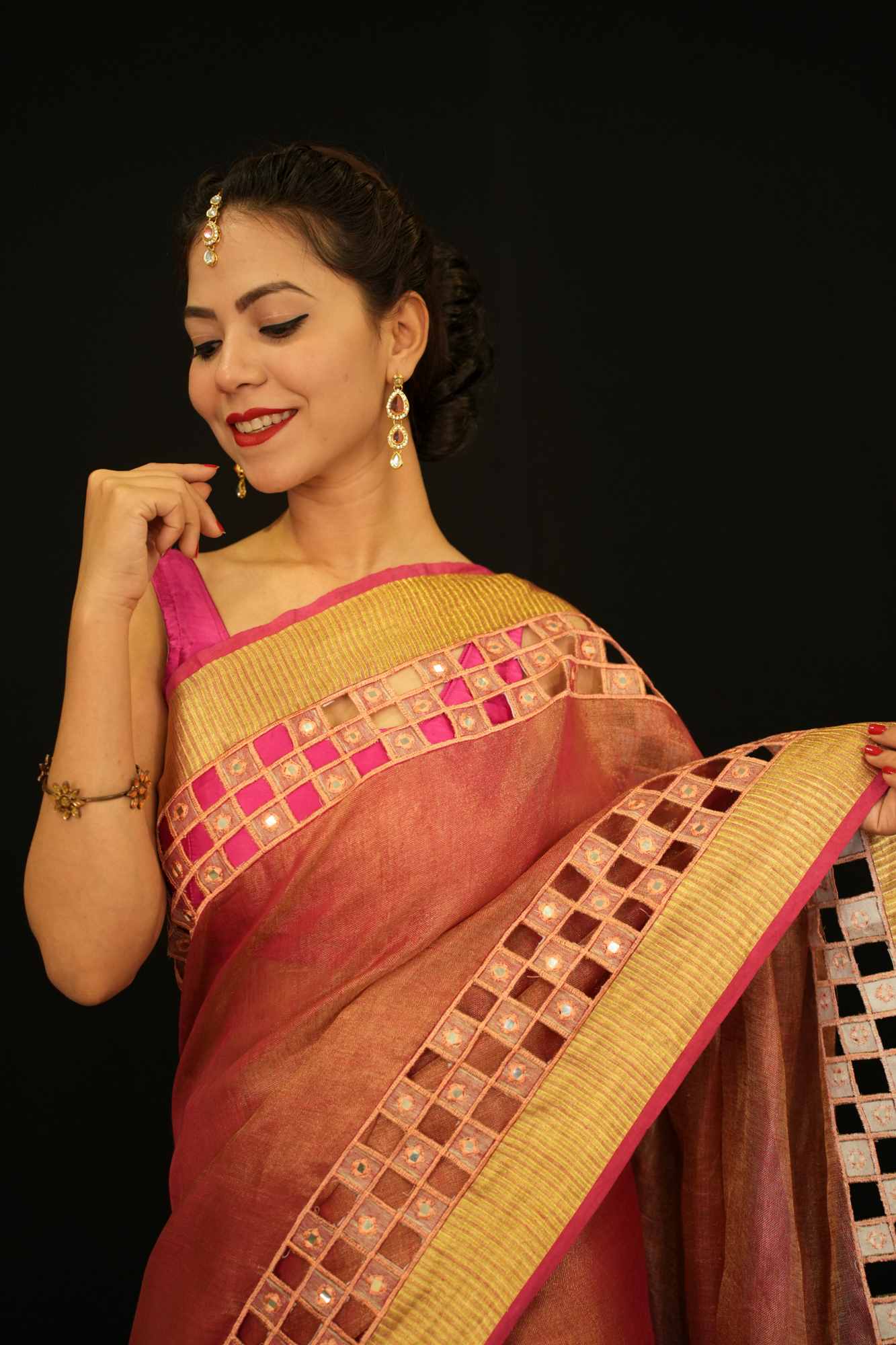 Ready to Wear One Minute Sarees Prestitched Sarees customised Plus Size