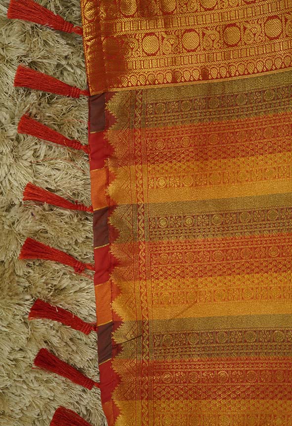 Ready to Wear Saree Kanjivaram with Ornate Pallu  Wrap in 1 minute Saree