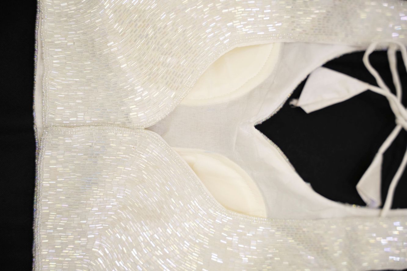 White Hand-Embellished Designer Blouse