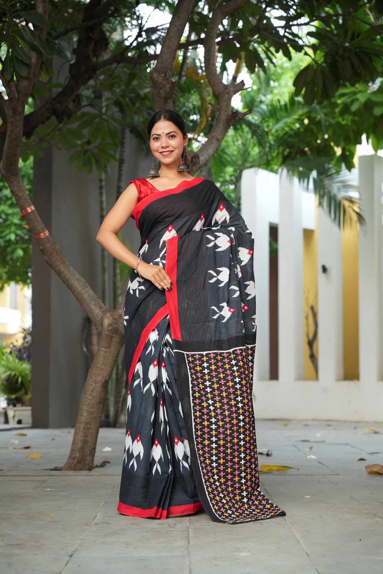Jaipuri Block Printed Mulmul Cotton Ready to wear Saree