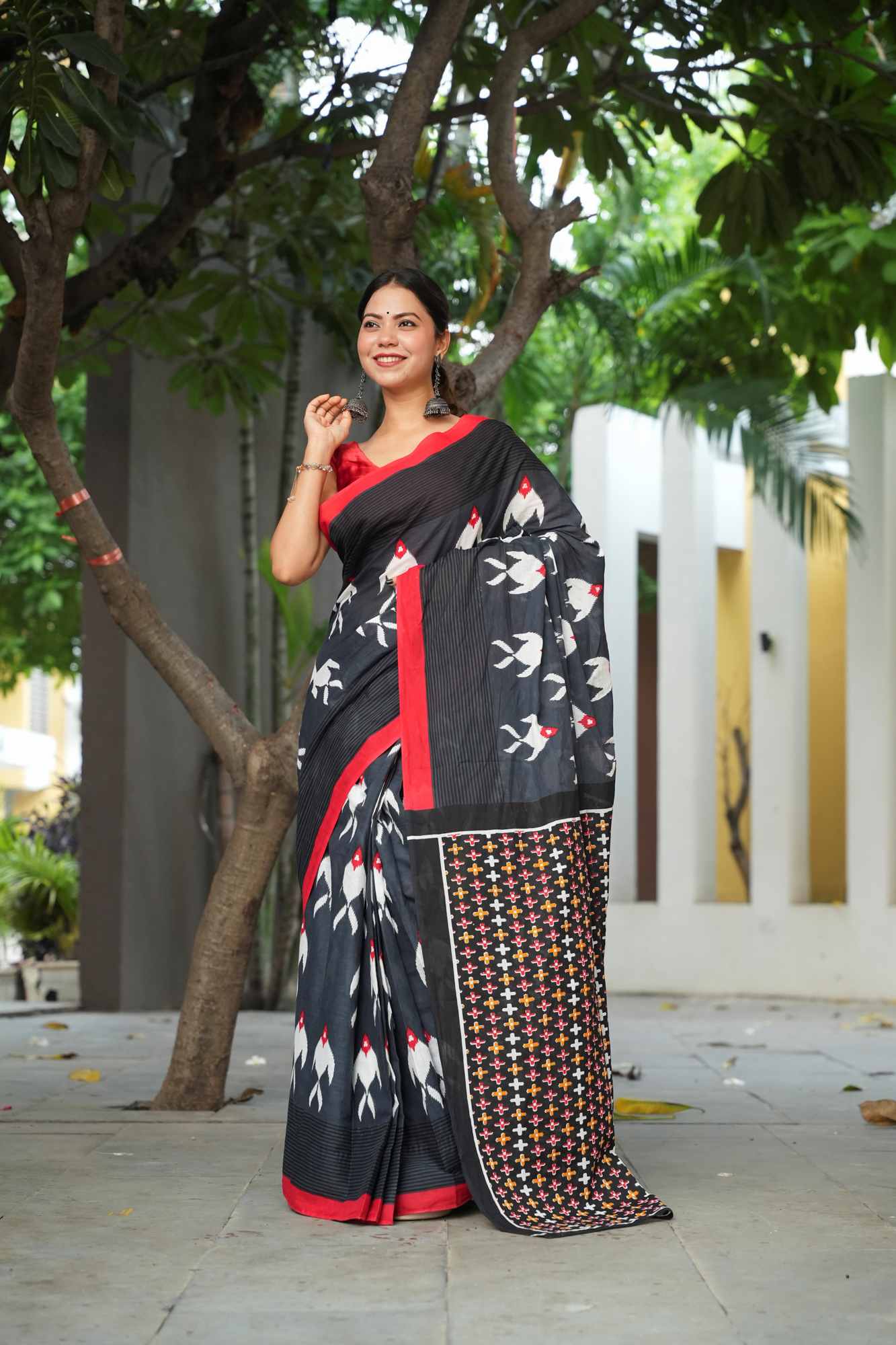 Jaipuri Block Printed Mulmul Cotton Ready to wear Saree
