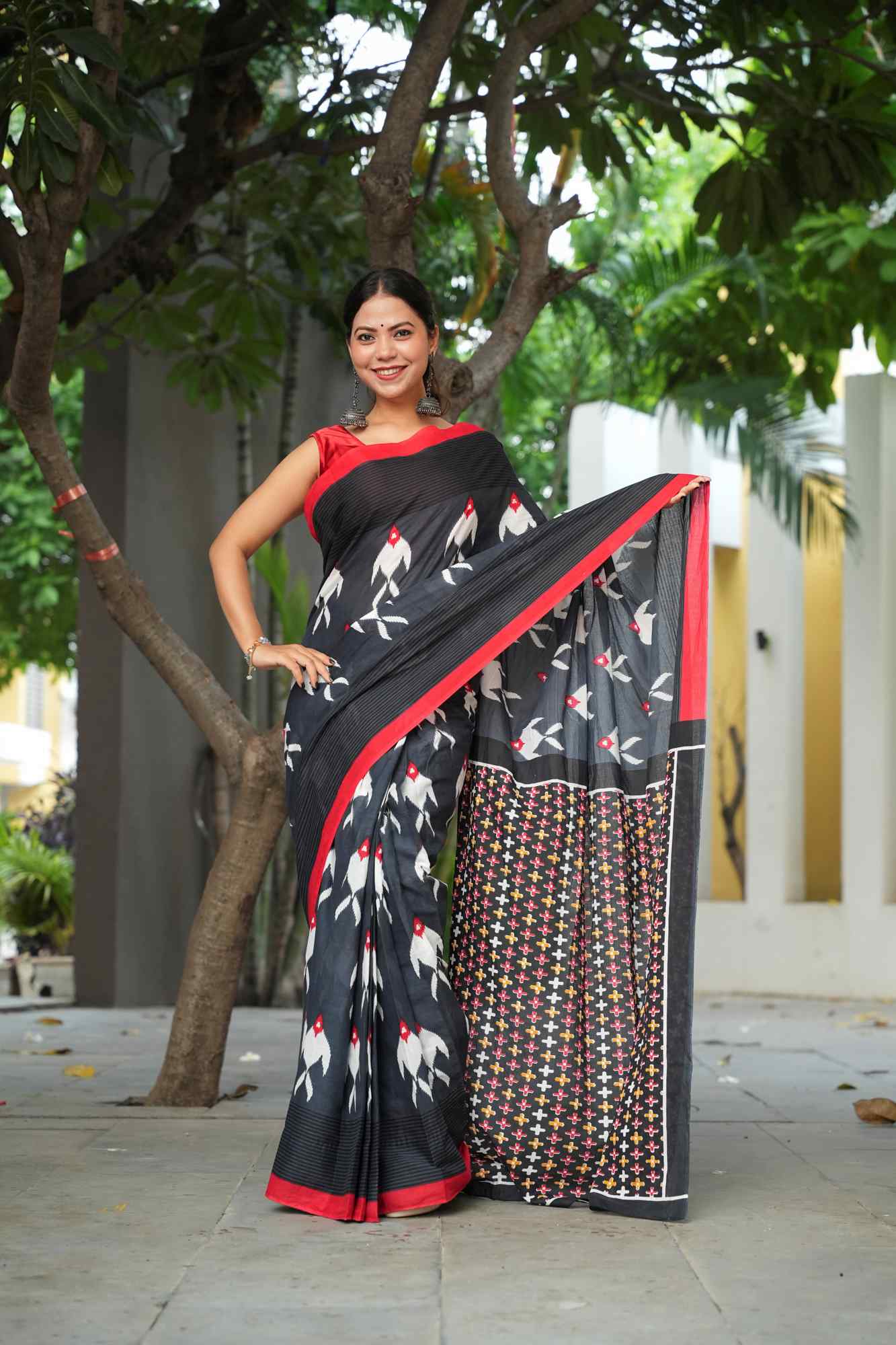 Jaipuri Block Printed Mulmul Cotton Ready to wear Saree