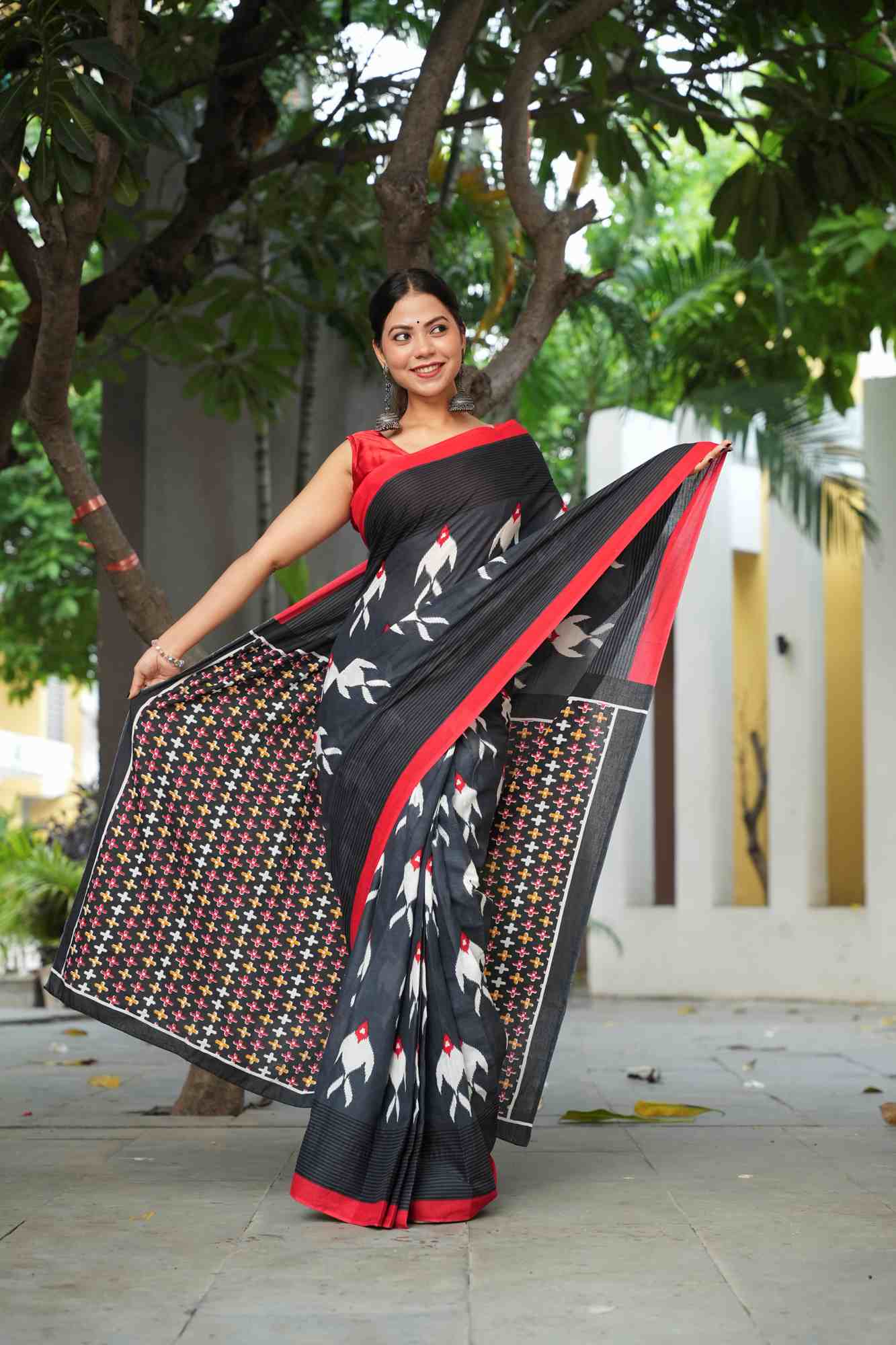 Jaipuri Block Printed Mulmul Cotton Ready to wear Saree
