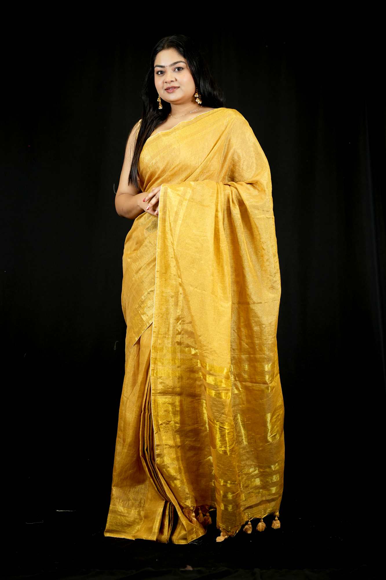 Tissue Handloom Traditional Weaving Ready to Wear Saree