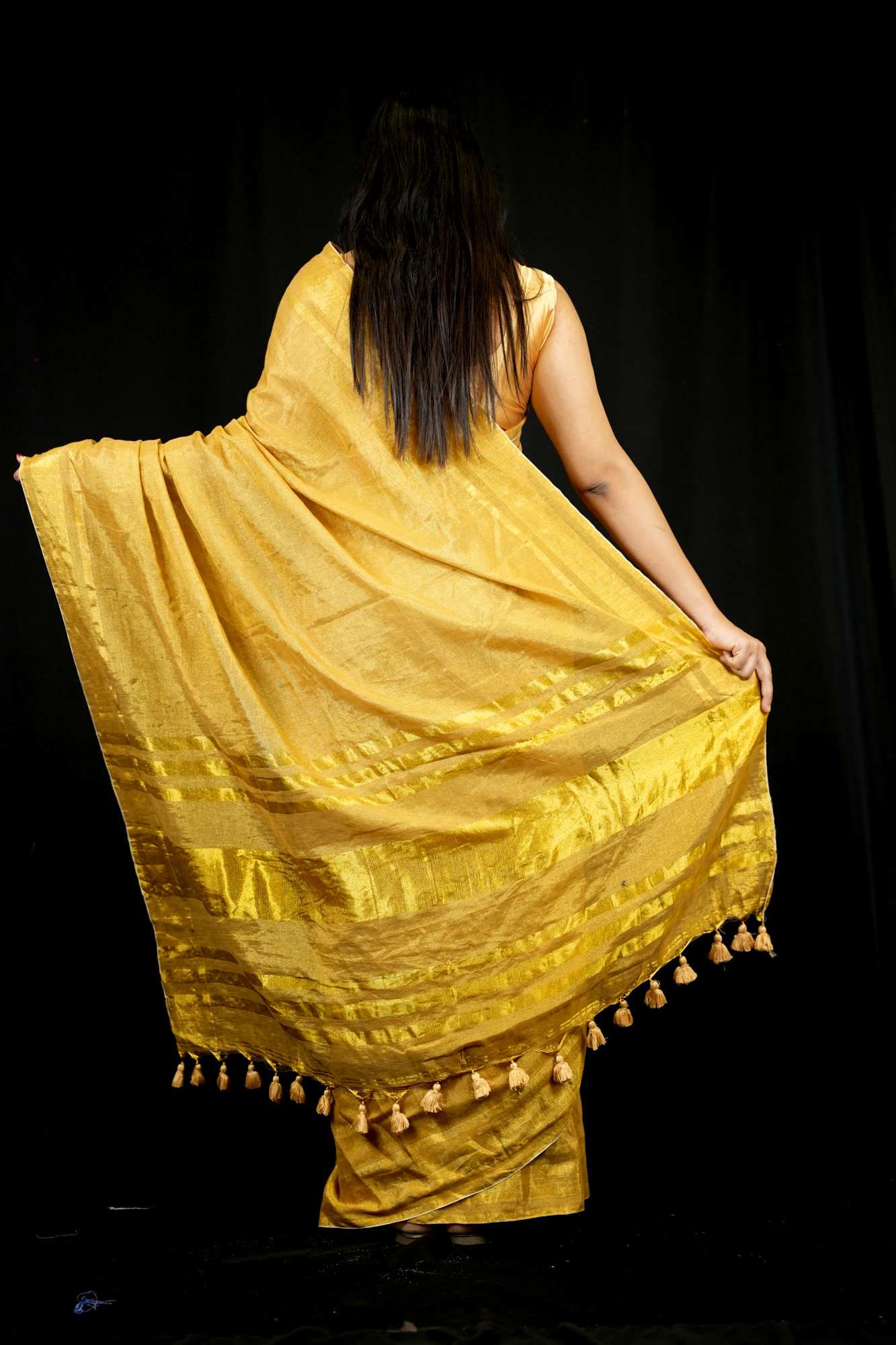 Tissue Handloom Traditional Weaving Ready to Wear Saree