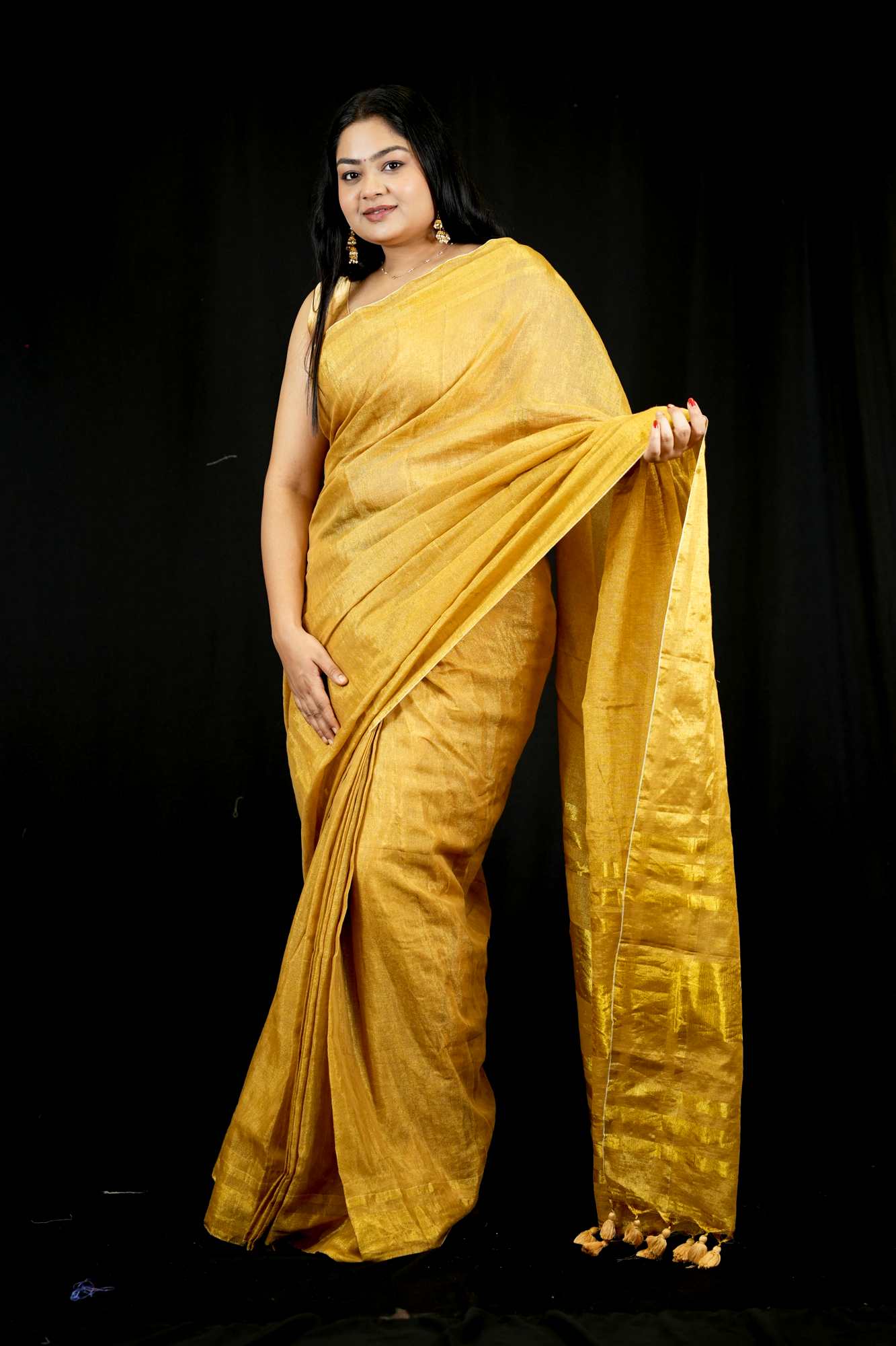 Tissue Handloom Traditional Weaving Ready to Wear Saree