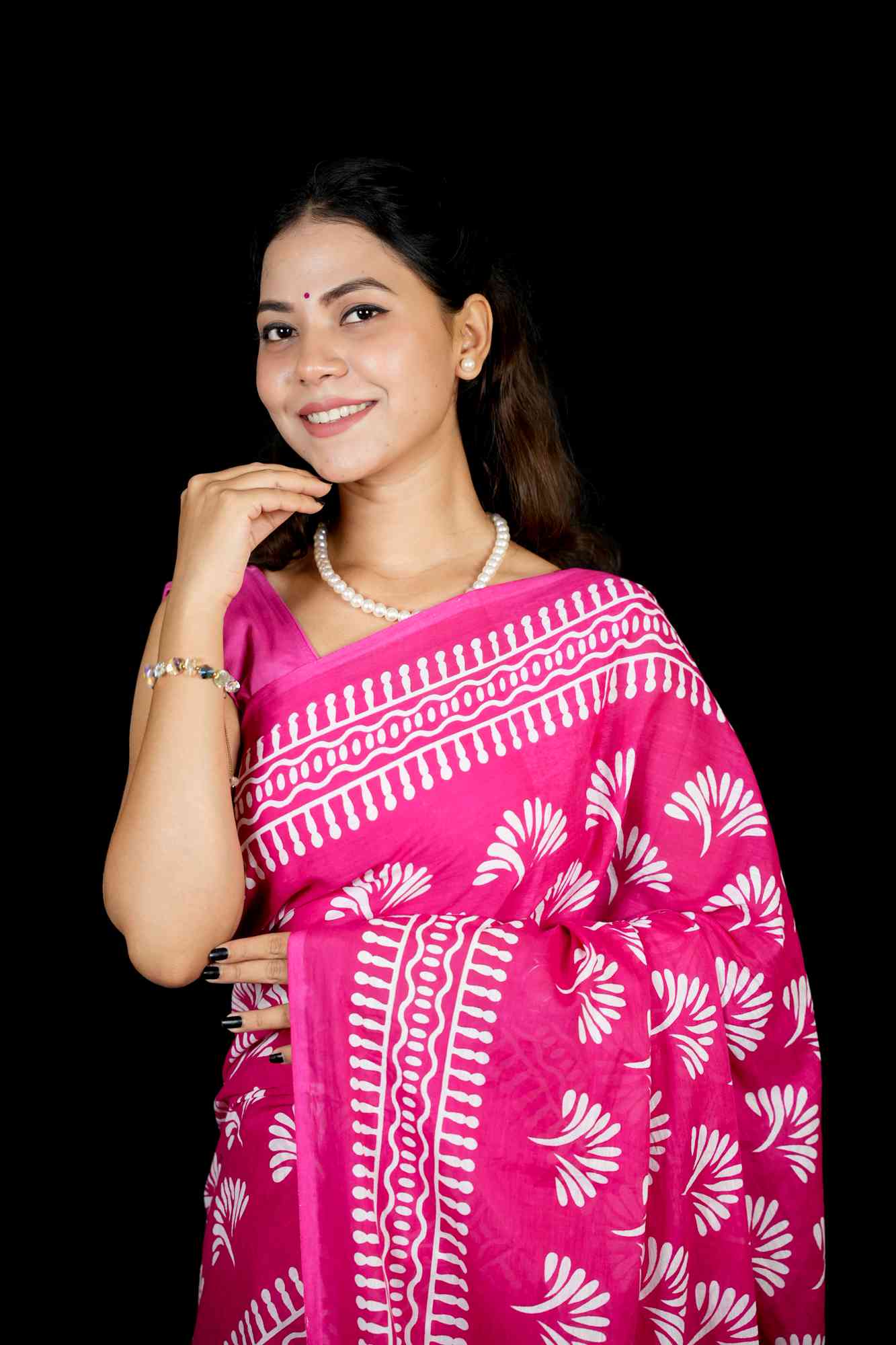 Mulmul Cotton Jaipuri Hand Block Printed Ready to wear Saree