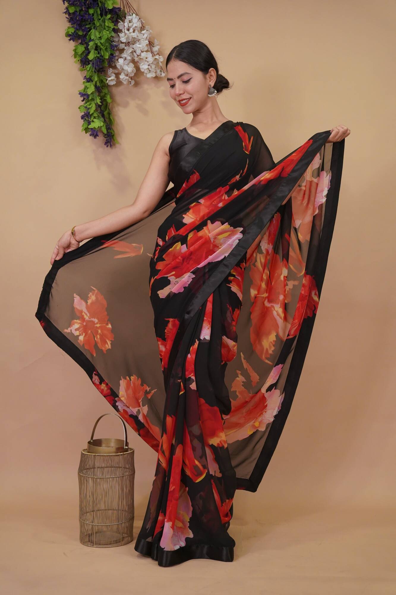 Ready to Wear One Minute Sarees Prestitched Sarees customised Plus Size