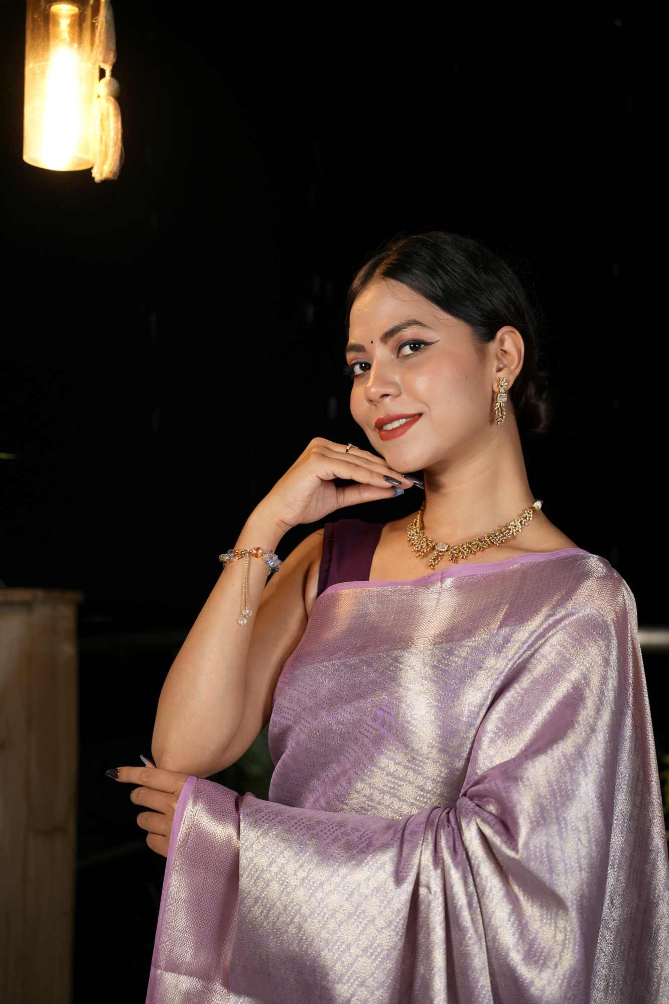 Banarasi soft tissue silk saree with a woven design & vibrant motifs inspired by traditional art and mythology Wrap in 1 Minute Saree