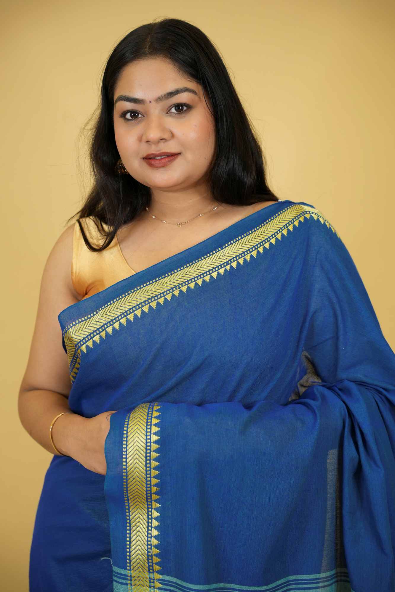 Khadi Cotton with Woven Zari Design Ready To Wear Saree