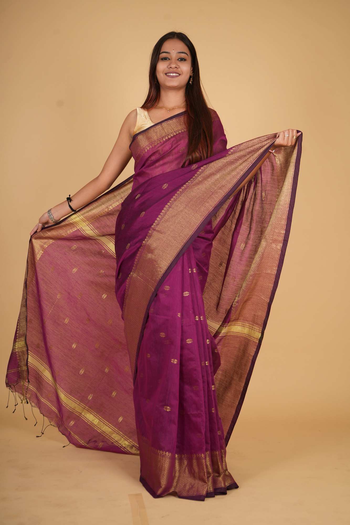 Maheshwari cotton silk Ready to wear saree