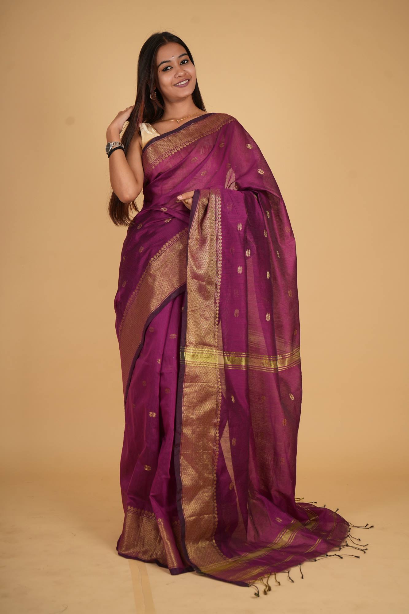 Maheshwari cotton silk Ready to wear saree