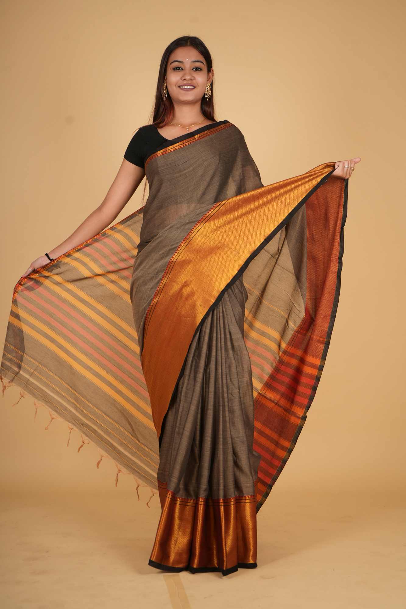 Woven Dharwad South Cotton Ready to wear Saree