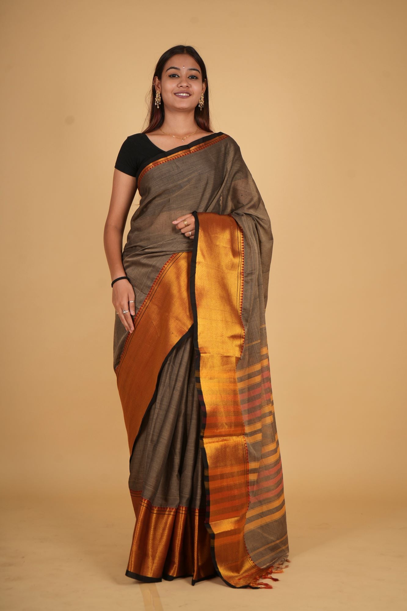 Woven Dharwad South Cotton Ready to wear Saree