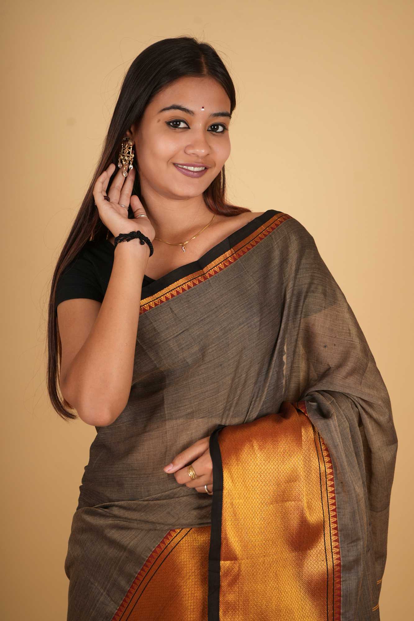 Woven Dharwad South Cotton Ready to wear Saree